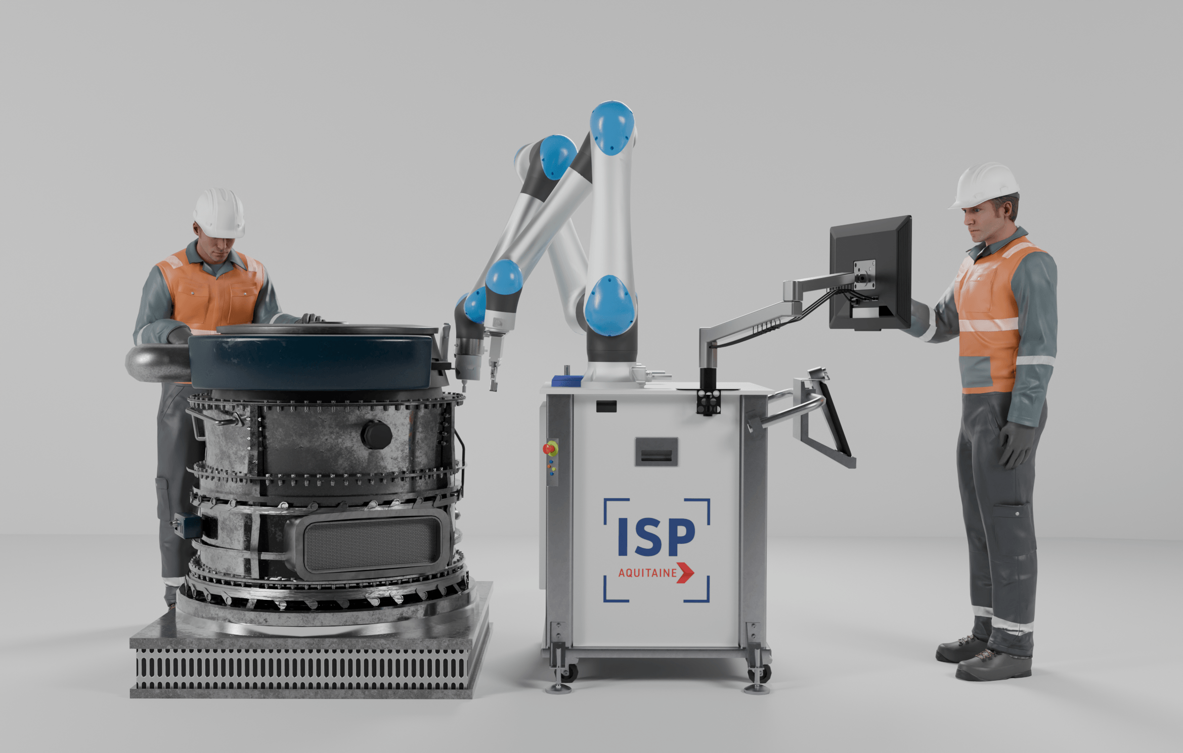 Représentation 3D Système Cobot, ISP, Aquitaine