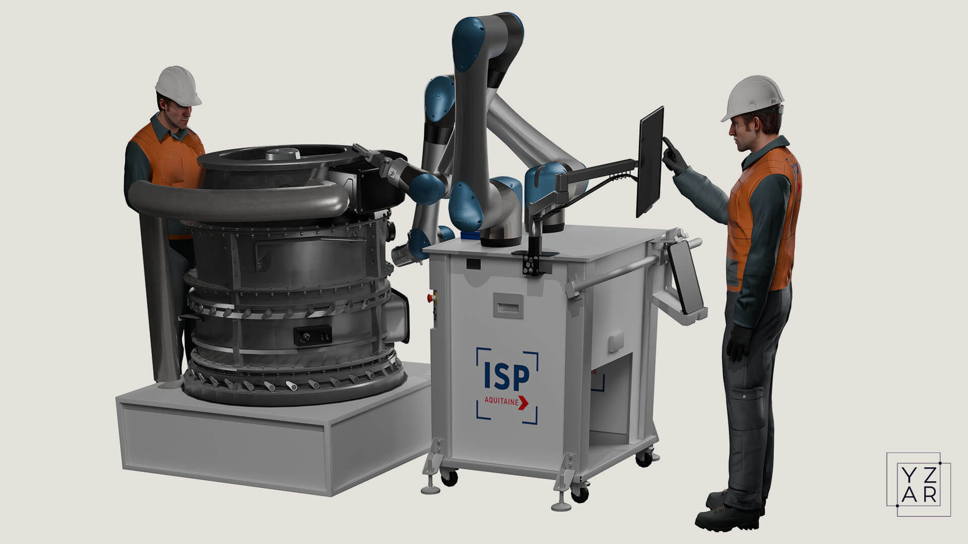 Représentation 3D Système Cobot, ISP, Aquitaine